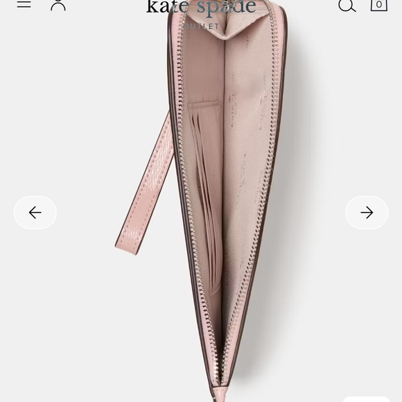 Kate Spade Lucy Medium L-Zip Wristlet In tutu pink - Picture 5 of 6